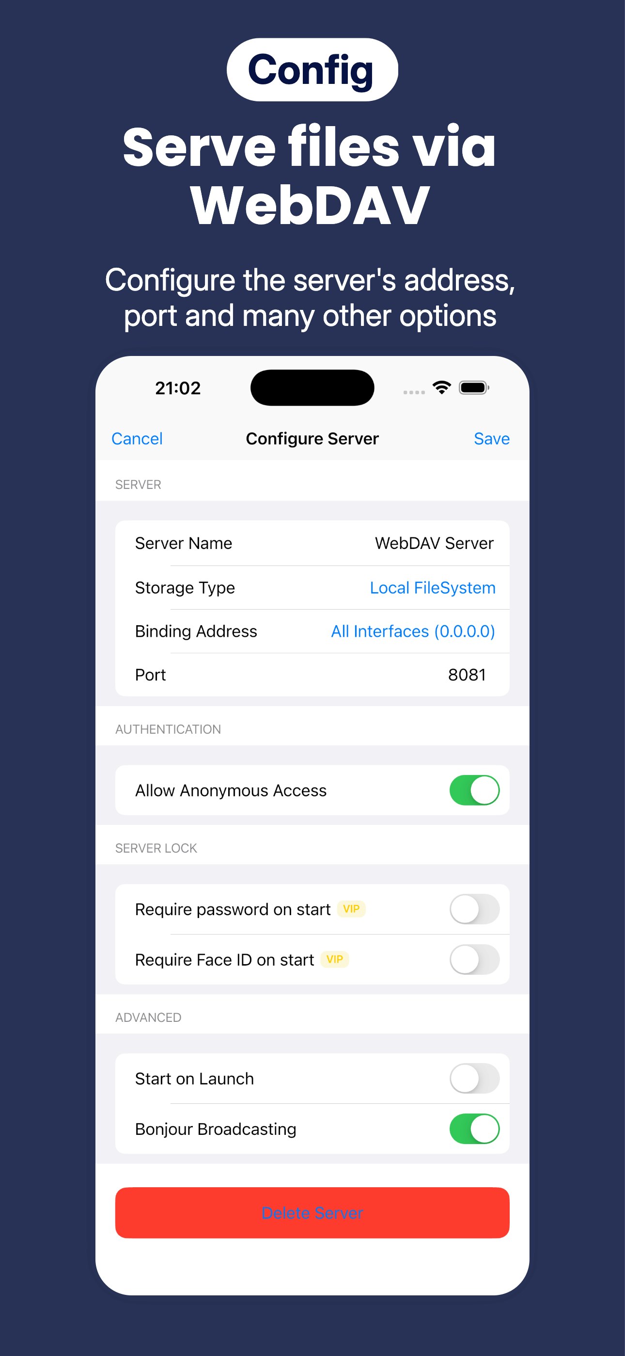 Zwind - WebDAV server on your phone gallery image