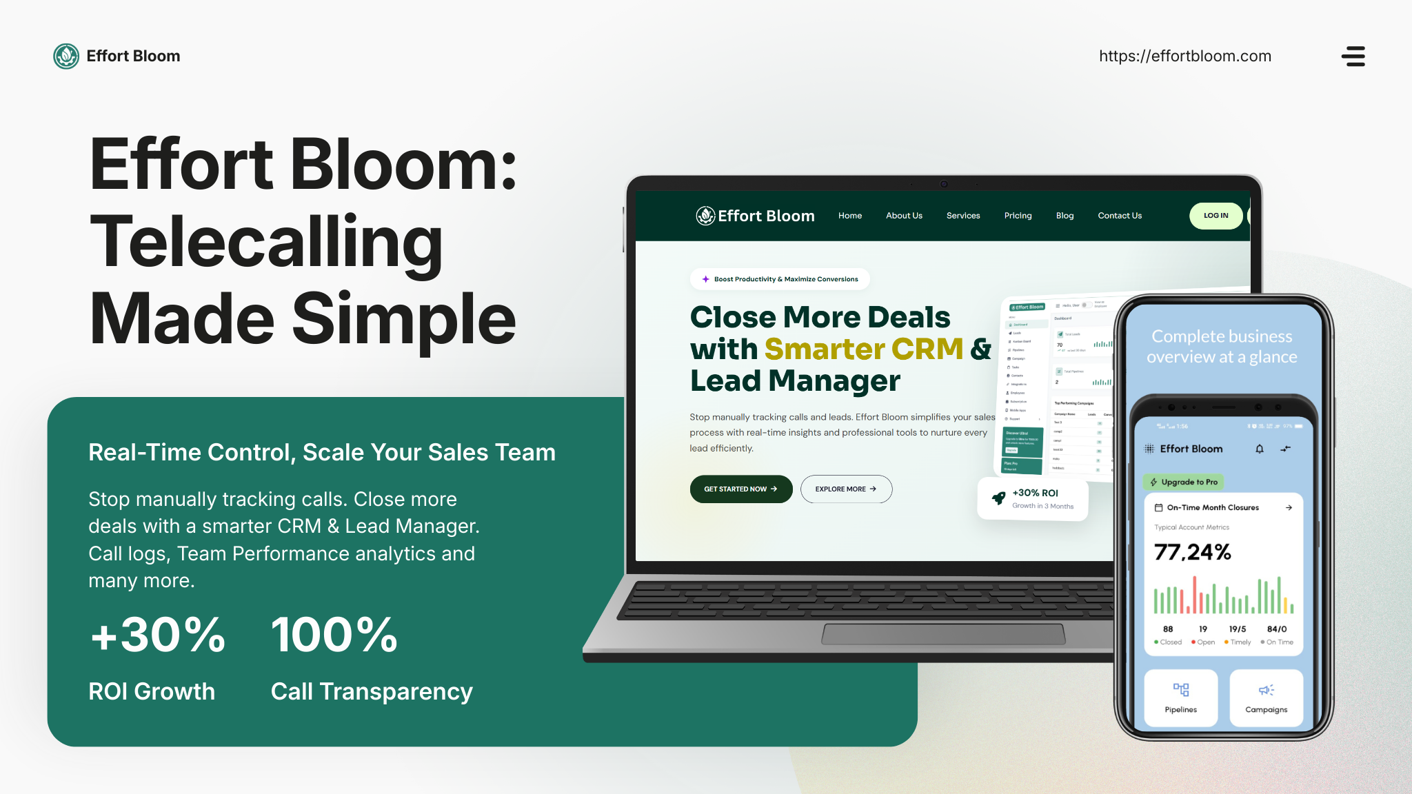 Effort Bloom - Main product screenshot demonstrating key features and user interface