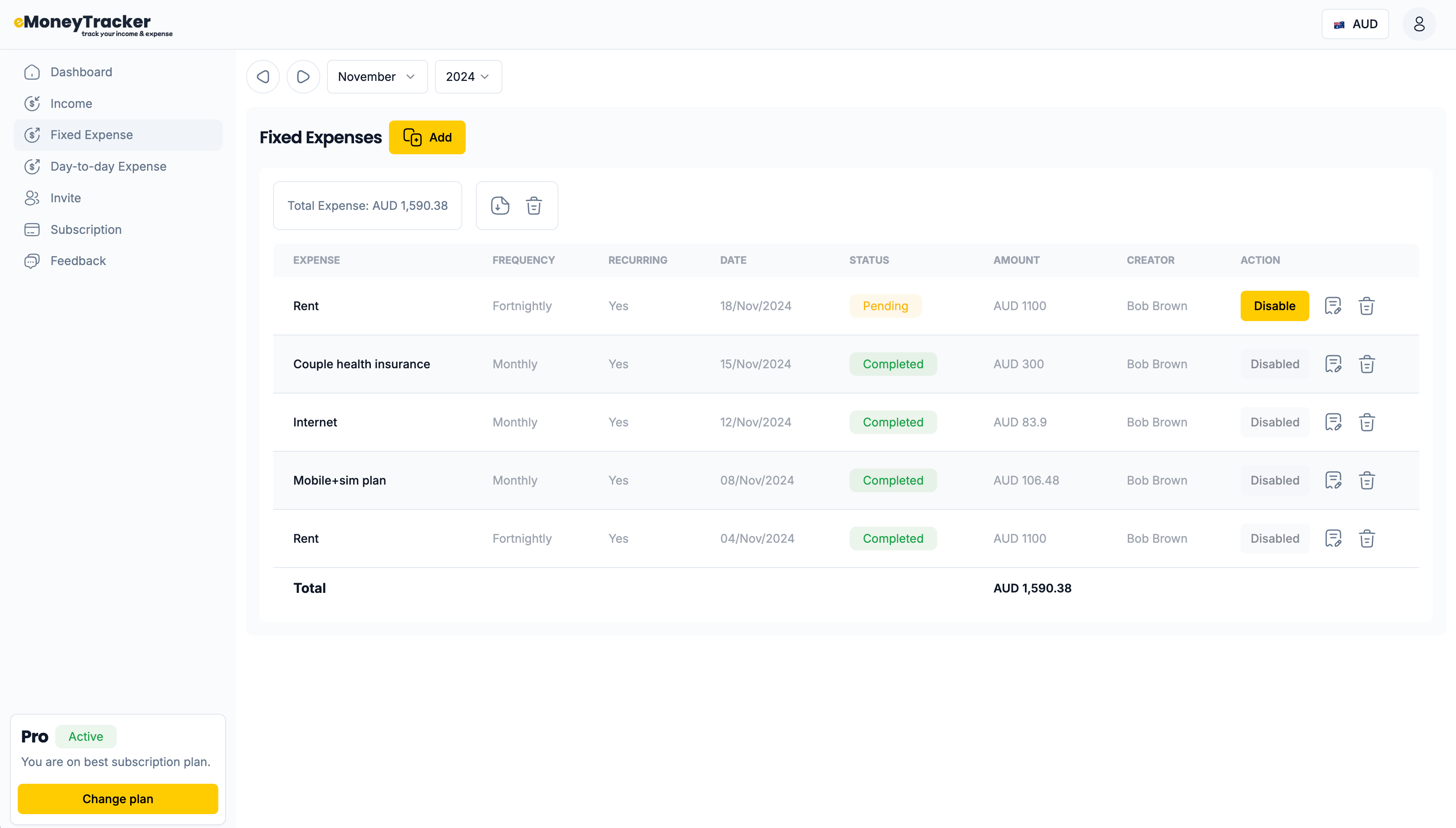 وسائط Emoneytracker 4