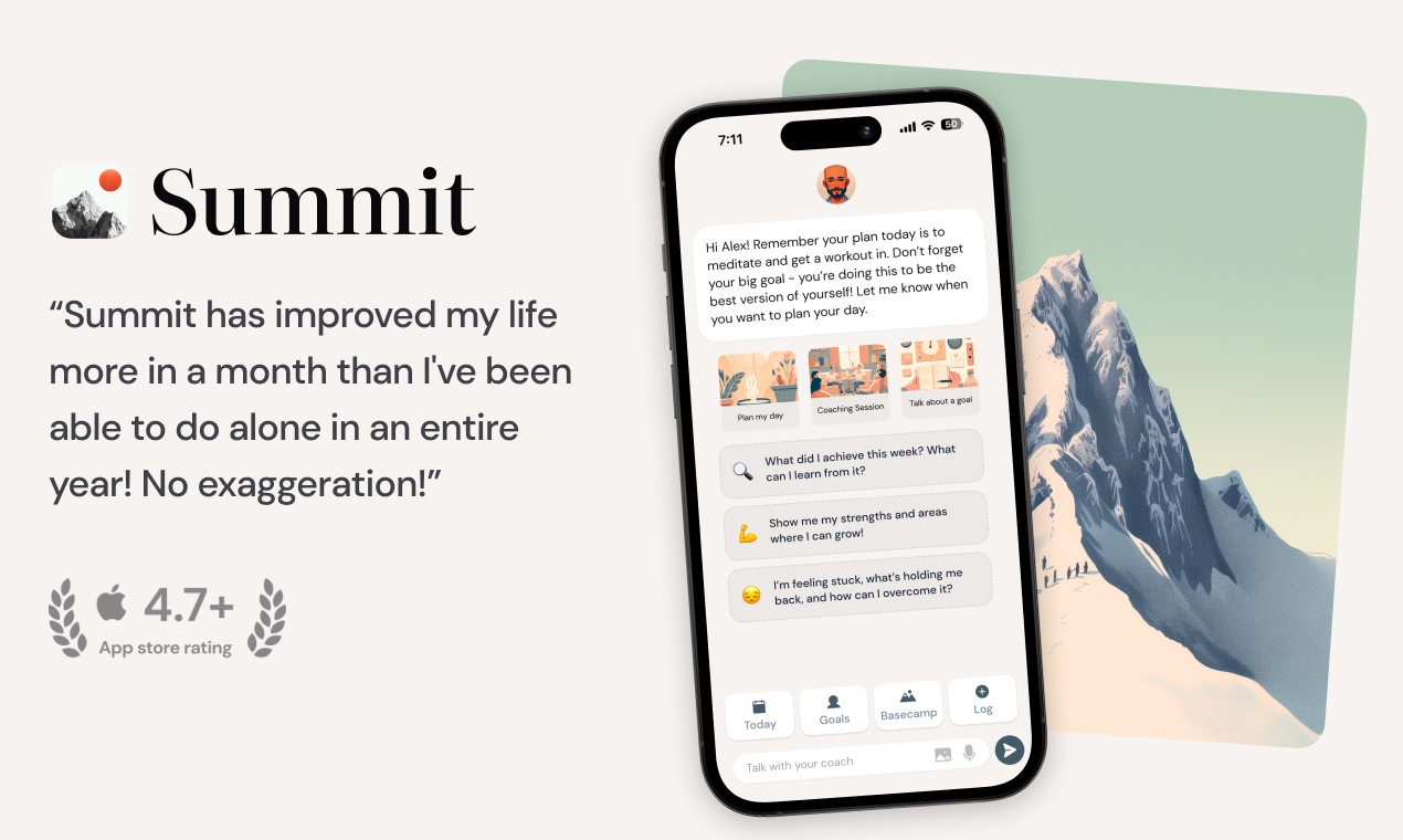 startuptile Summit-The AI life coach for your biggest goals