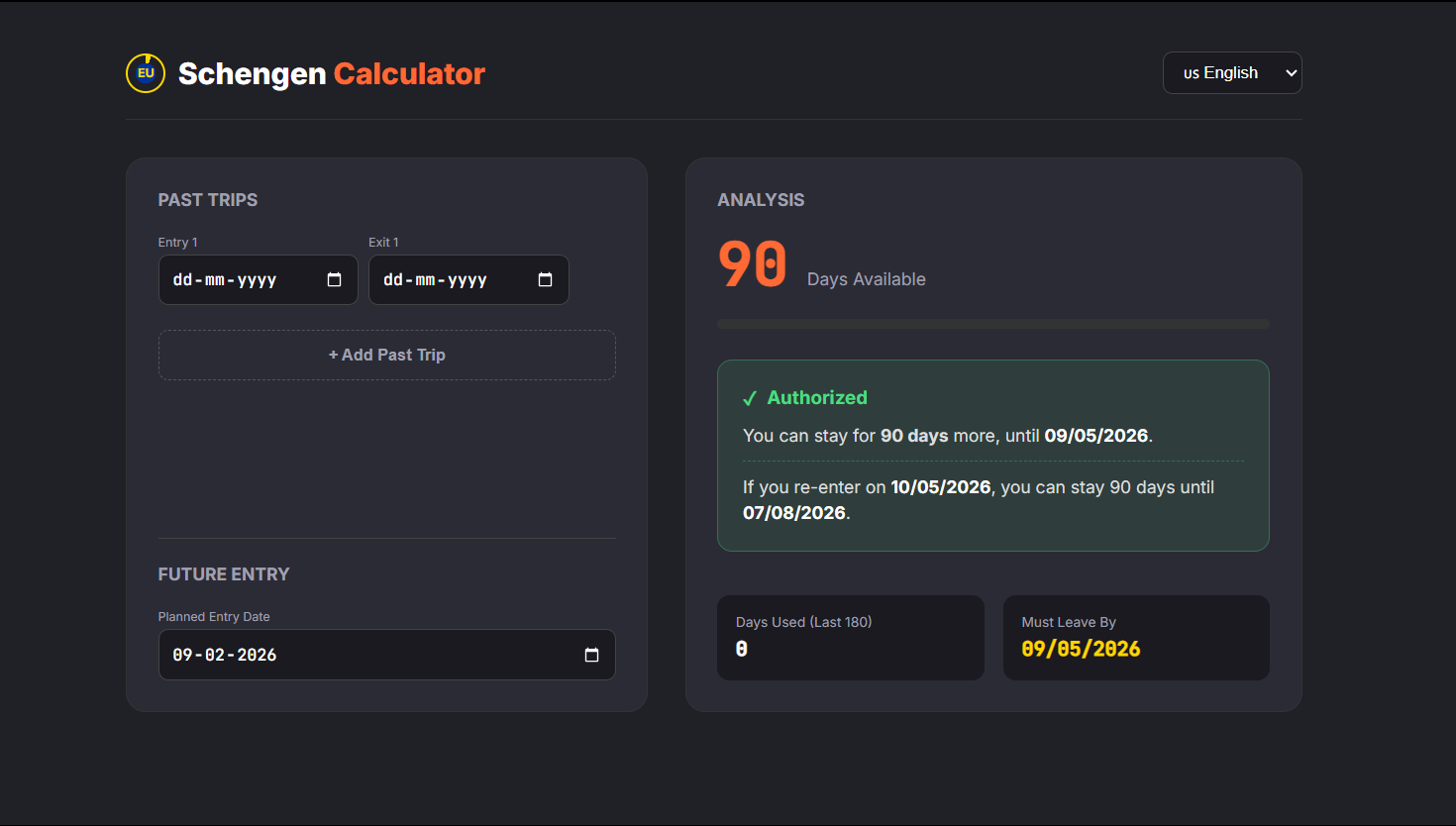 Schengen Calculator gallery image