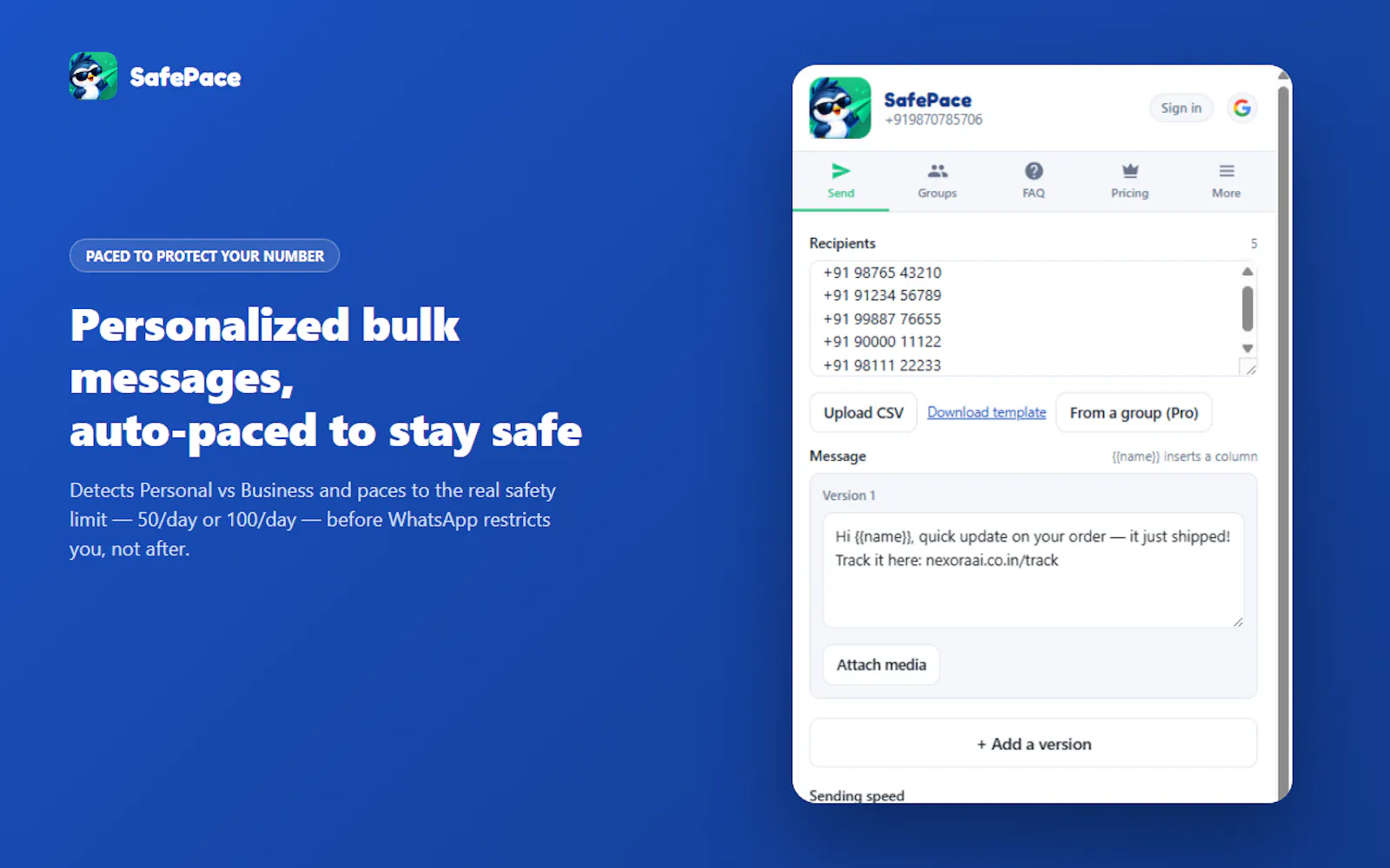SafePace screenshot 1