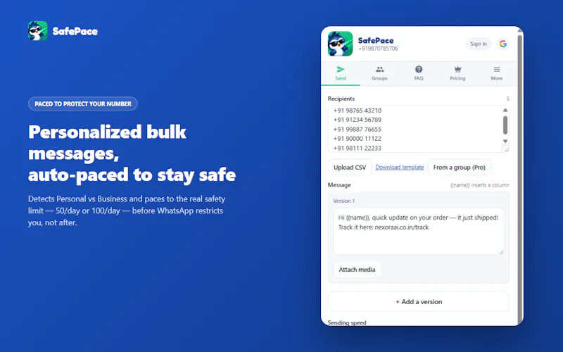SafePace screenshot 1