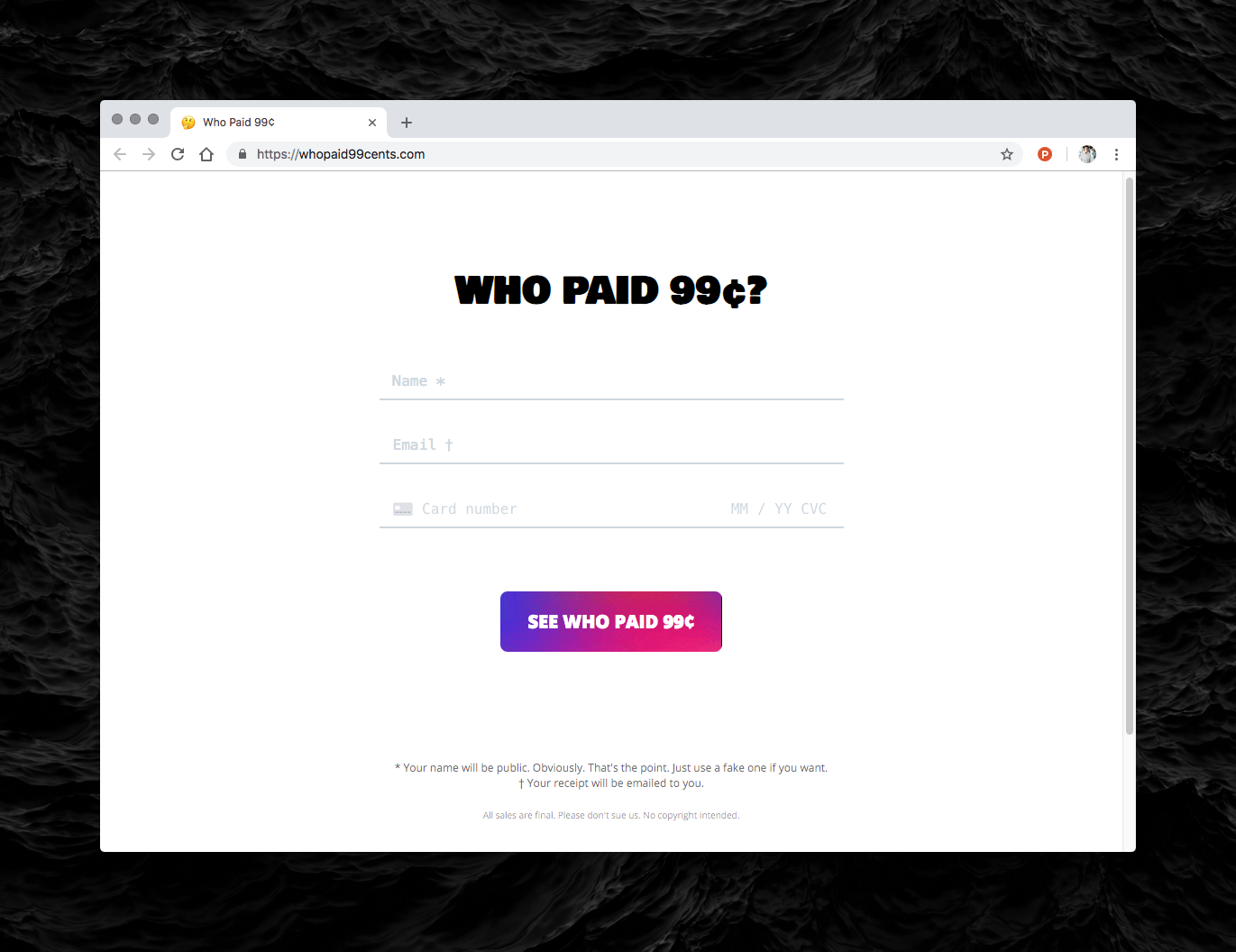 Who Paid 99¢? Image
