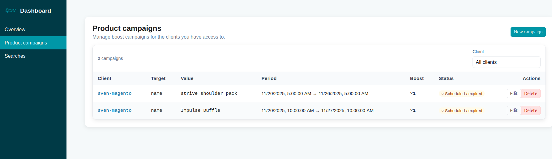 SearchLayer - Screenshot 2 showing product features and functionality