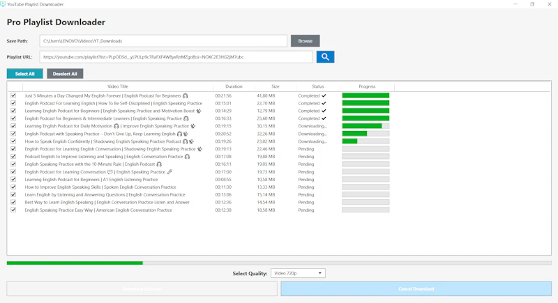 Playlist Downloader Pro screenshot 1