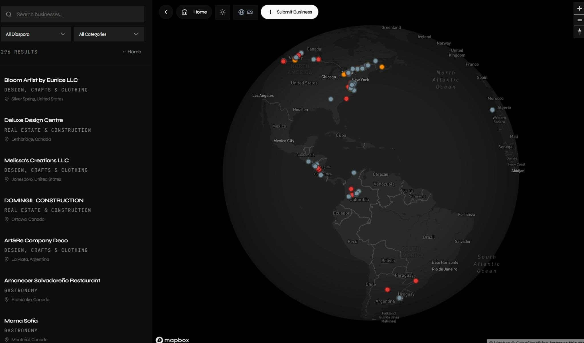 DiasporaX: Mapping Diaspora Power - Screenshot 2 showing product features and functionality