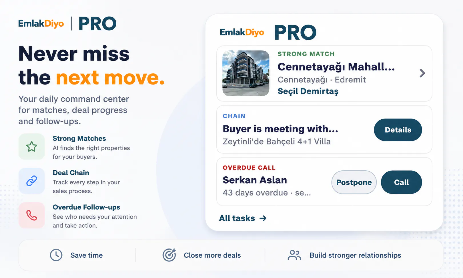 EmlakDiyo — Emlak CRM uygulaması screenshot