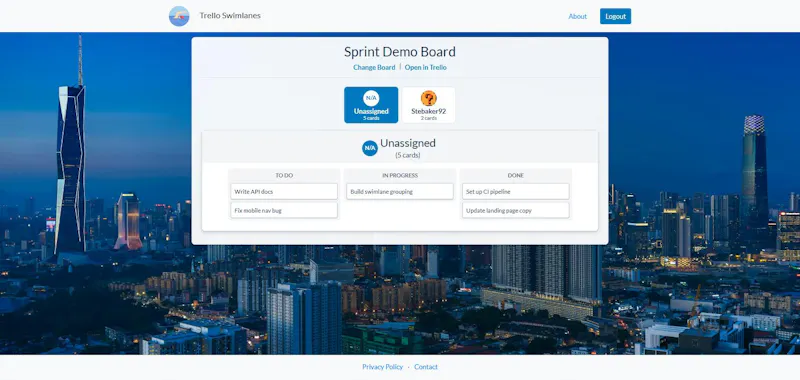 Trello Swimlanes screenshot 4