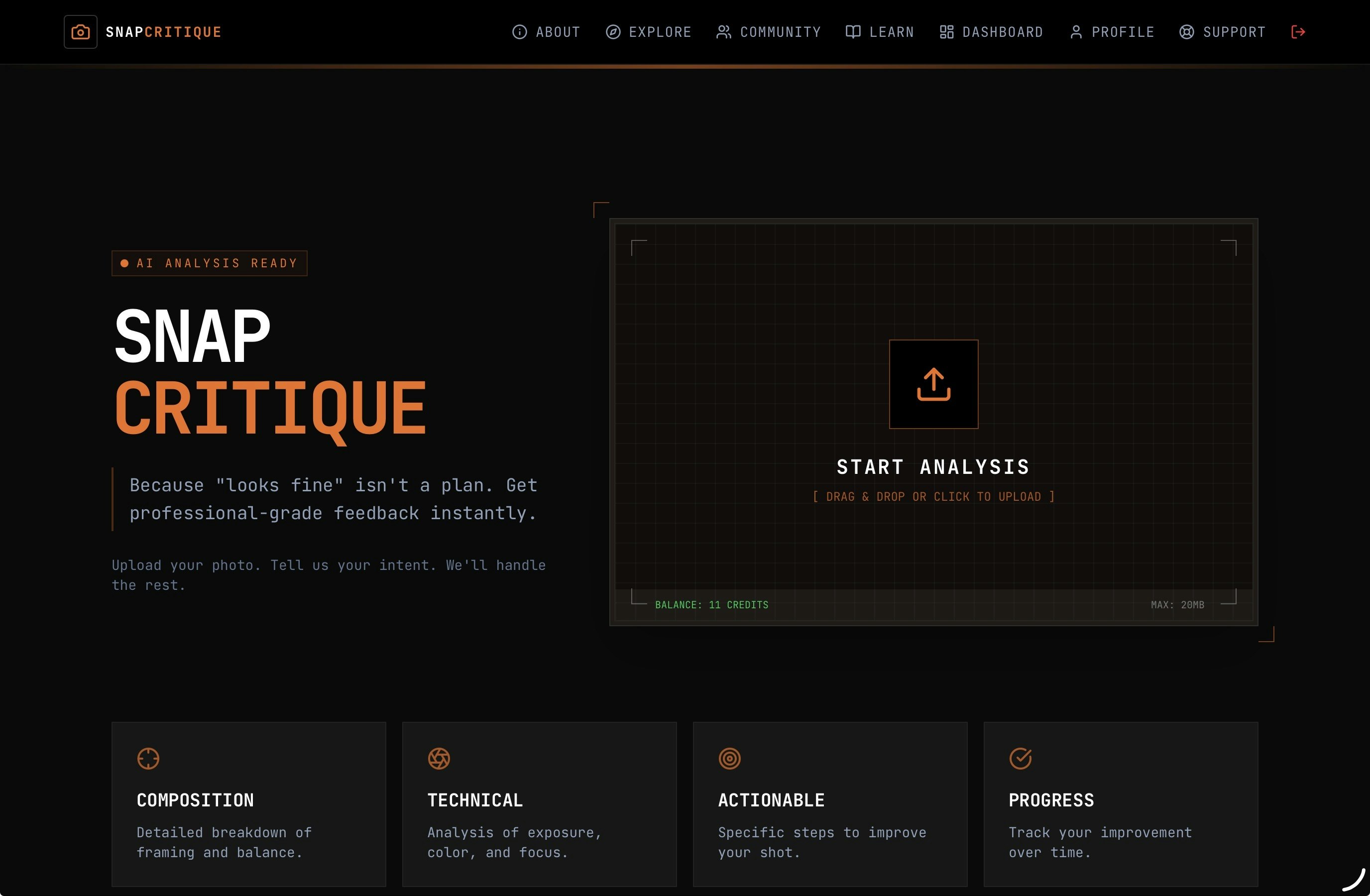 Snap Critique - Screenshot 2 showing product features and functionality