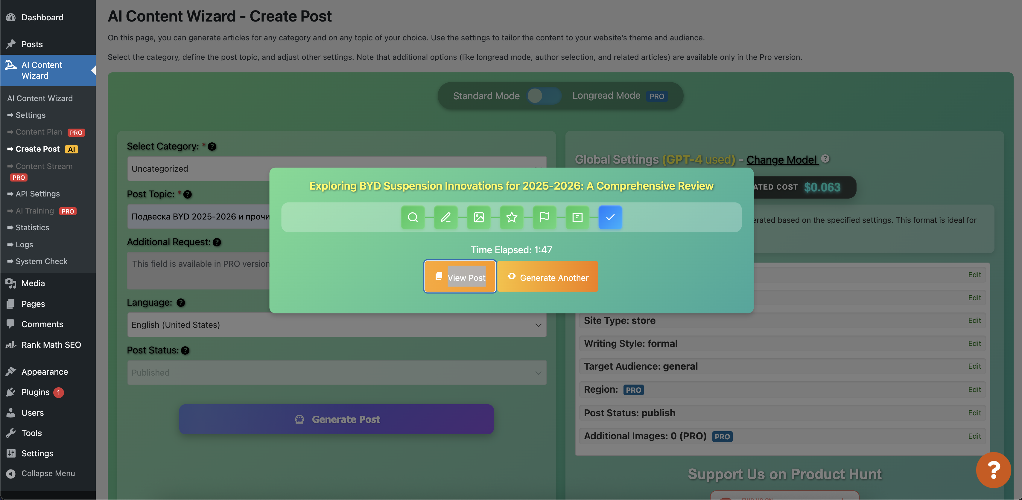 Media Wizard Kandungan AI untuk WordPress 5.0 - Buka kunci kuasa AI untuk Strategi Kandungan & SEO Lancar 5