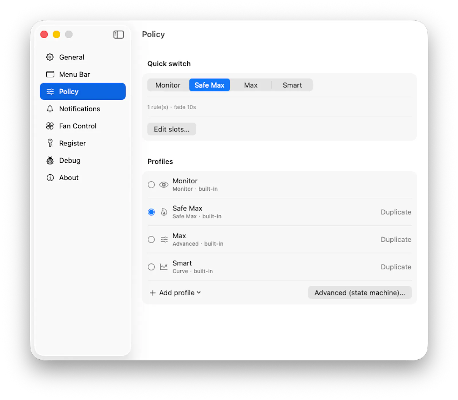 SafeFanControl screenshot 3