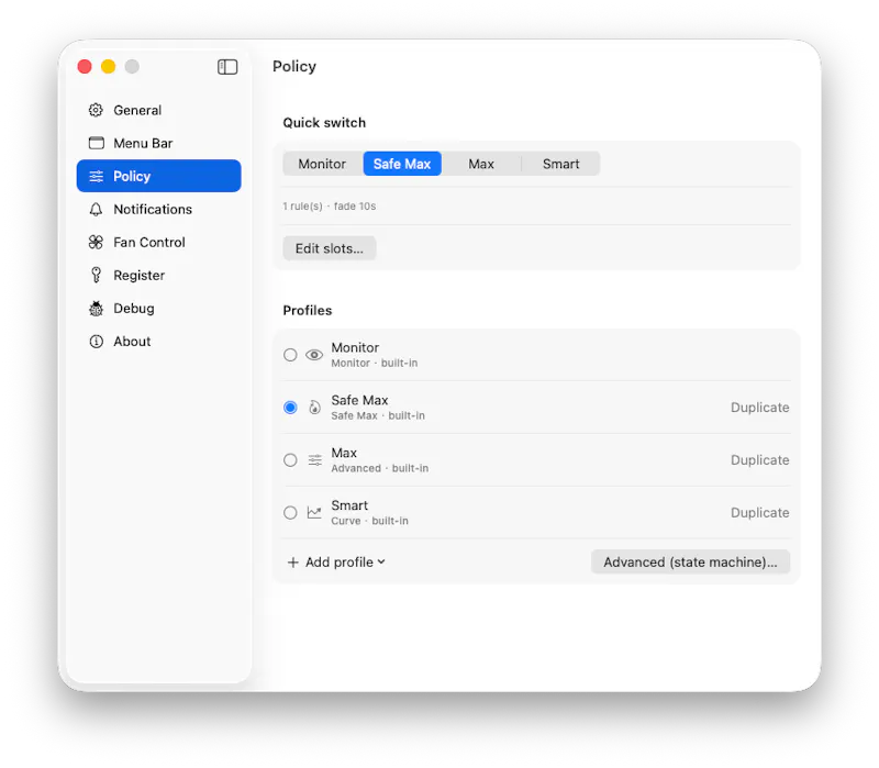 SafeFanControl screenshot 3