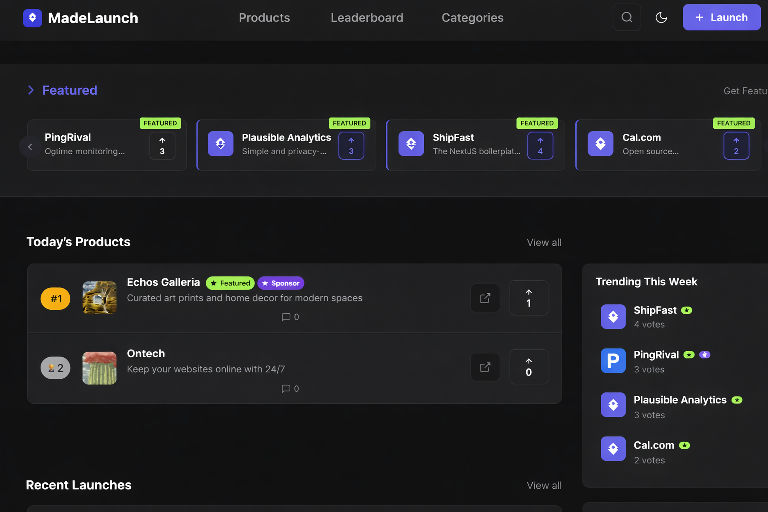 MadeLaunch - Screenshot 2 showing product features and functionality