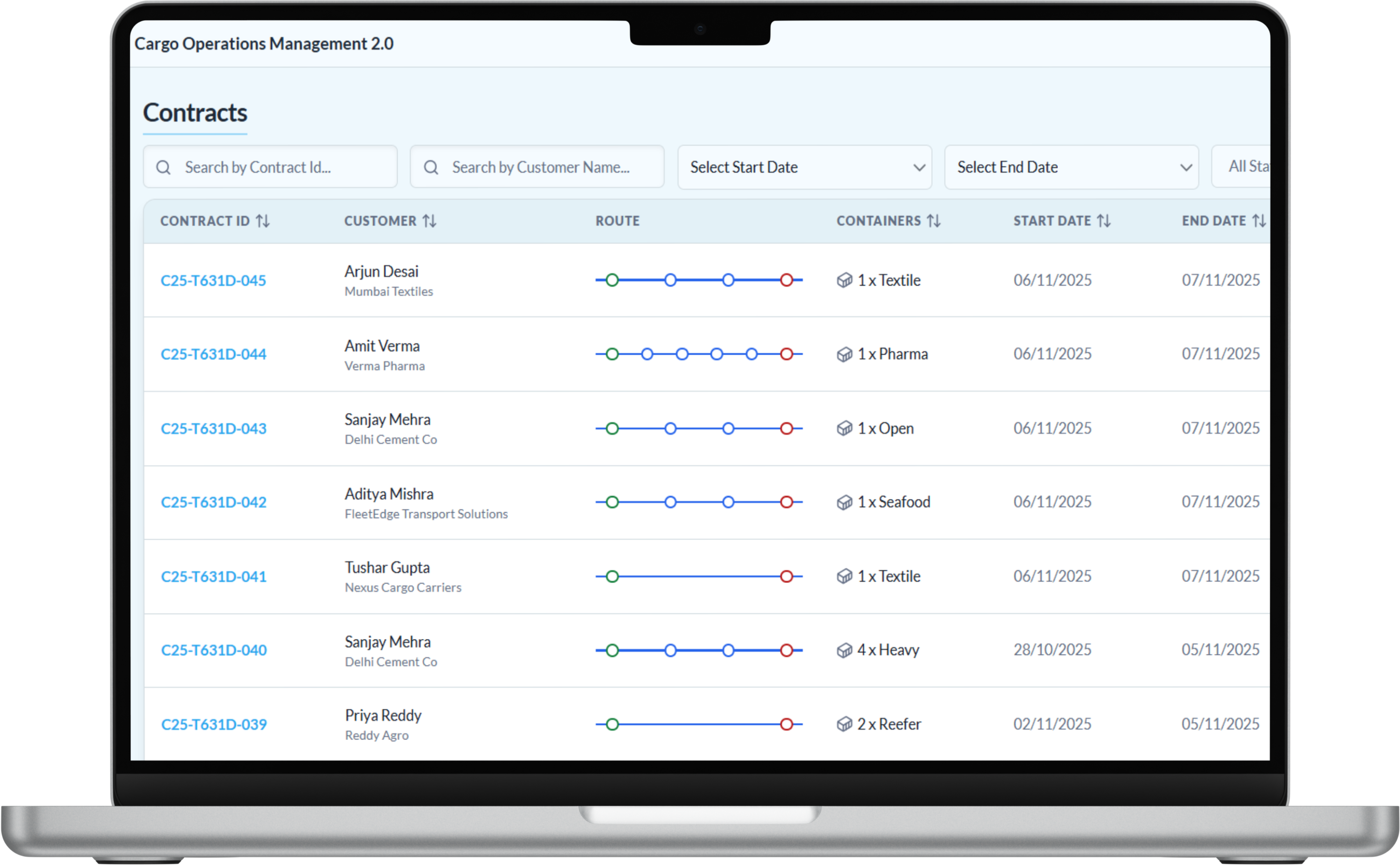 Cargo Operations Management System - Main screenshot showing features and interface