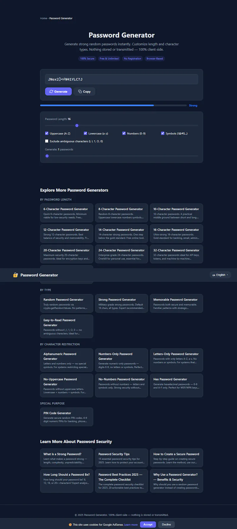 PasswordGen screenshot 1