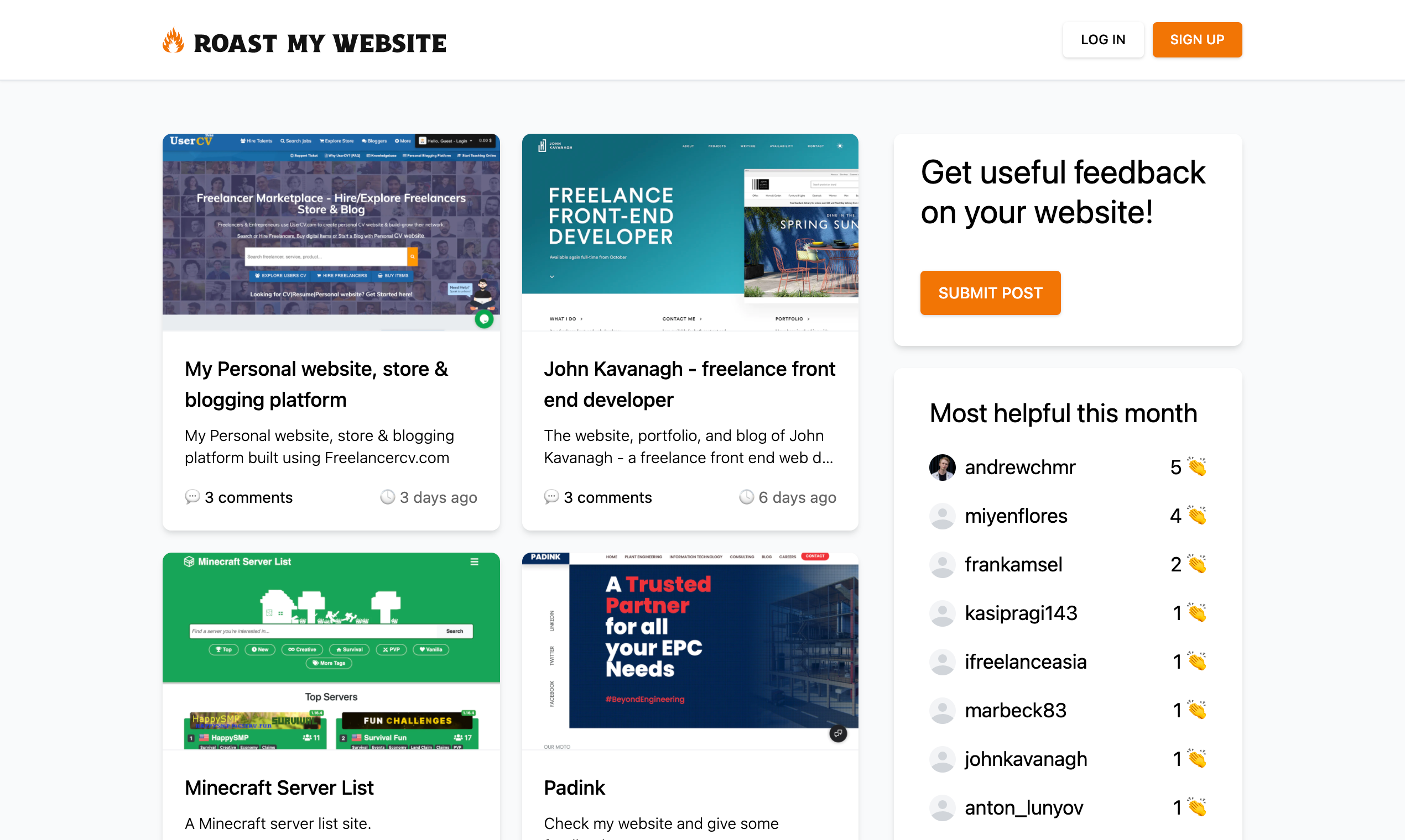 Roast My Website gallery image