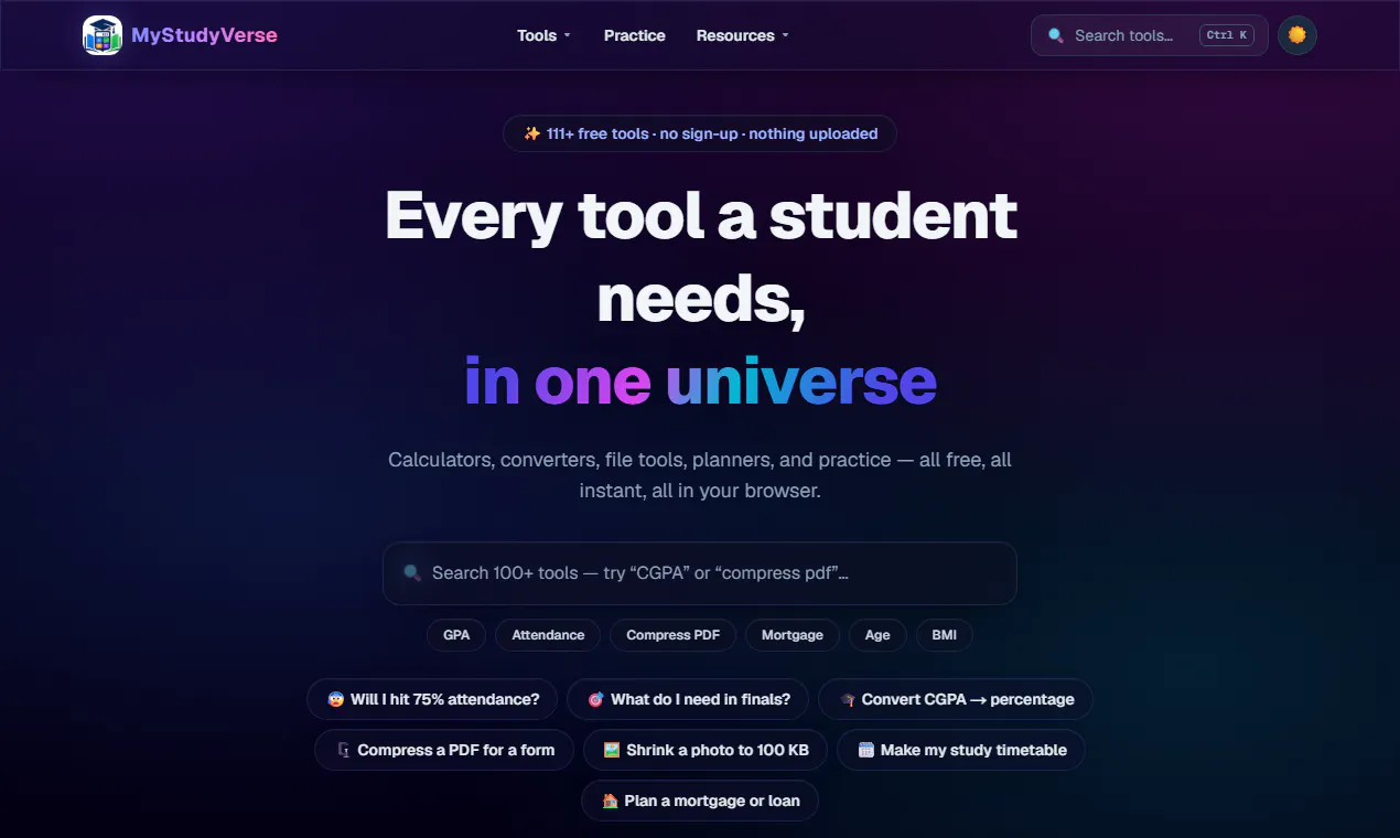 MyStudyVerse screenshot