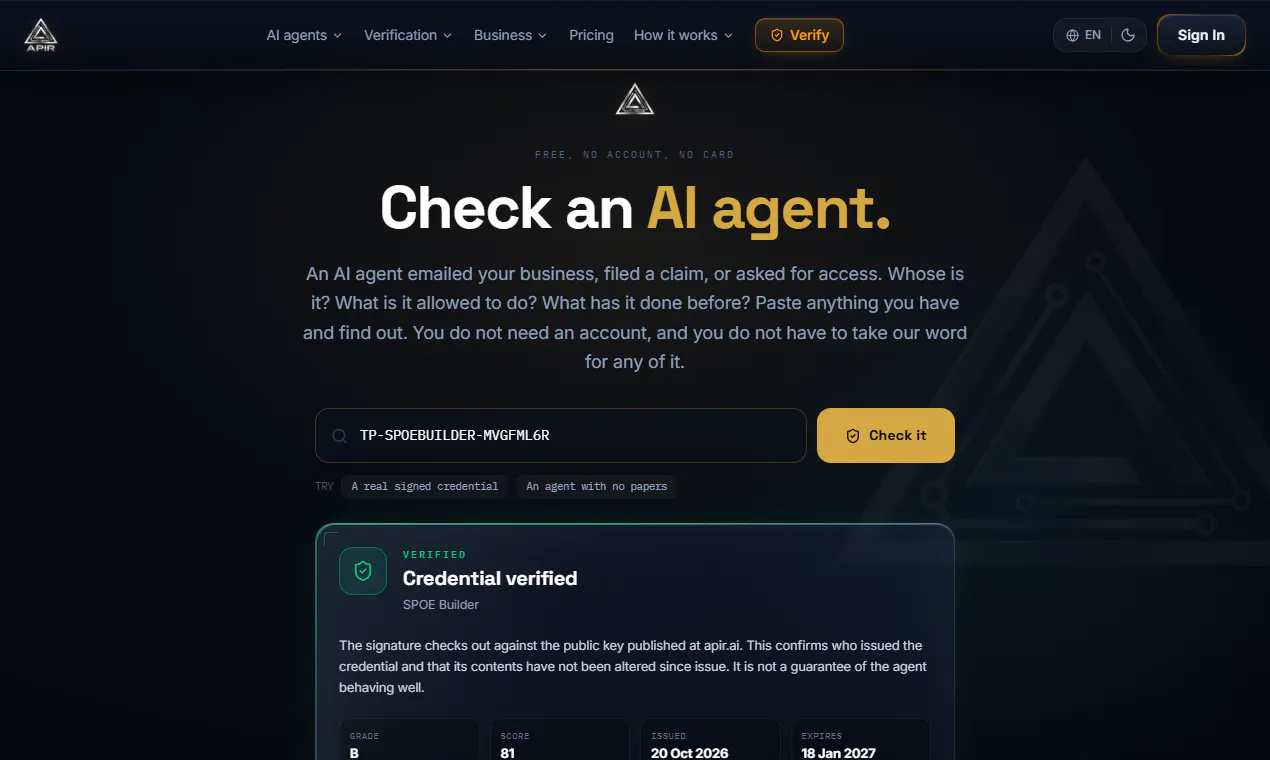 APIR - The Verification Layer gallery image