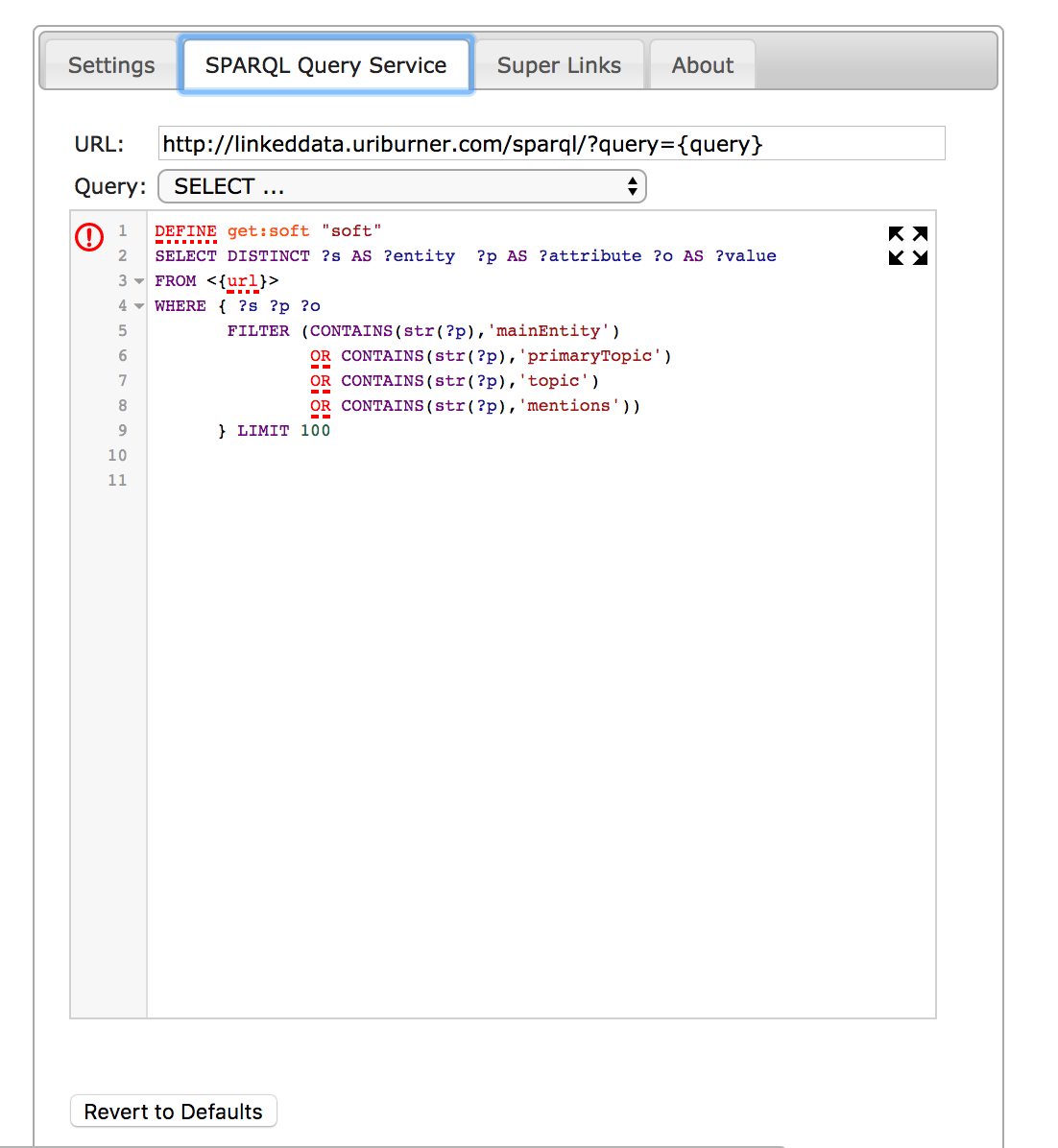 OpenLink Structured Data Sniffer Browser Extension gallery image