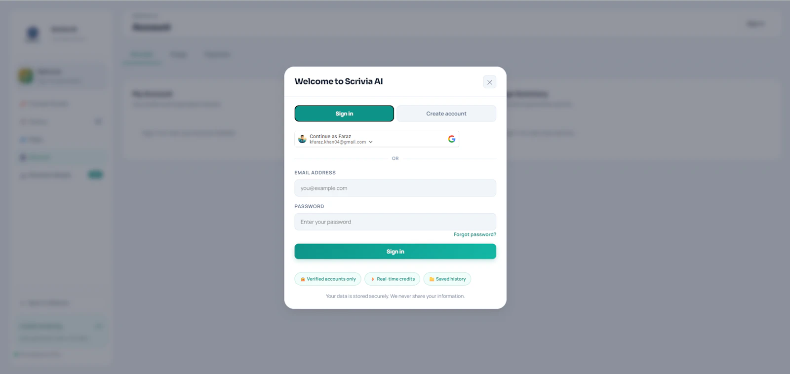Scrivia AI screenshot 1