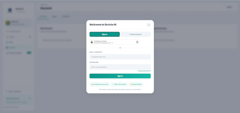 Scrivia AI screenshot 1