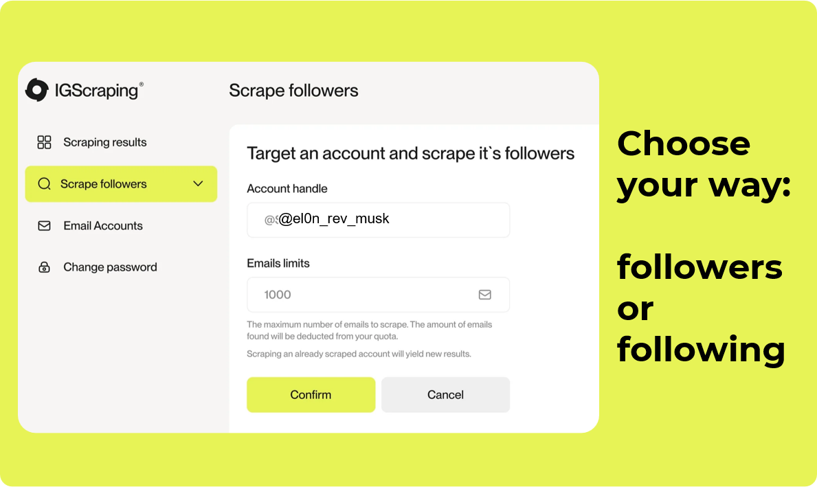 Igscraping - Zoek geverifieerde e -mails van Instagram -volgers en beïnvloeders media 3