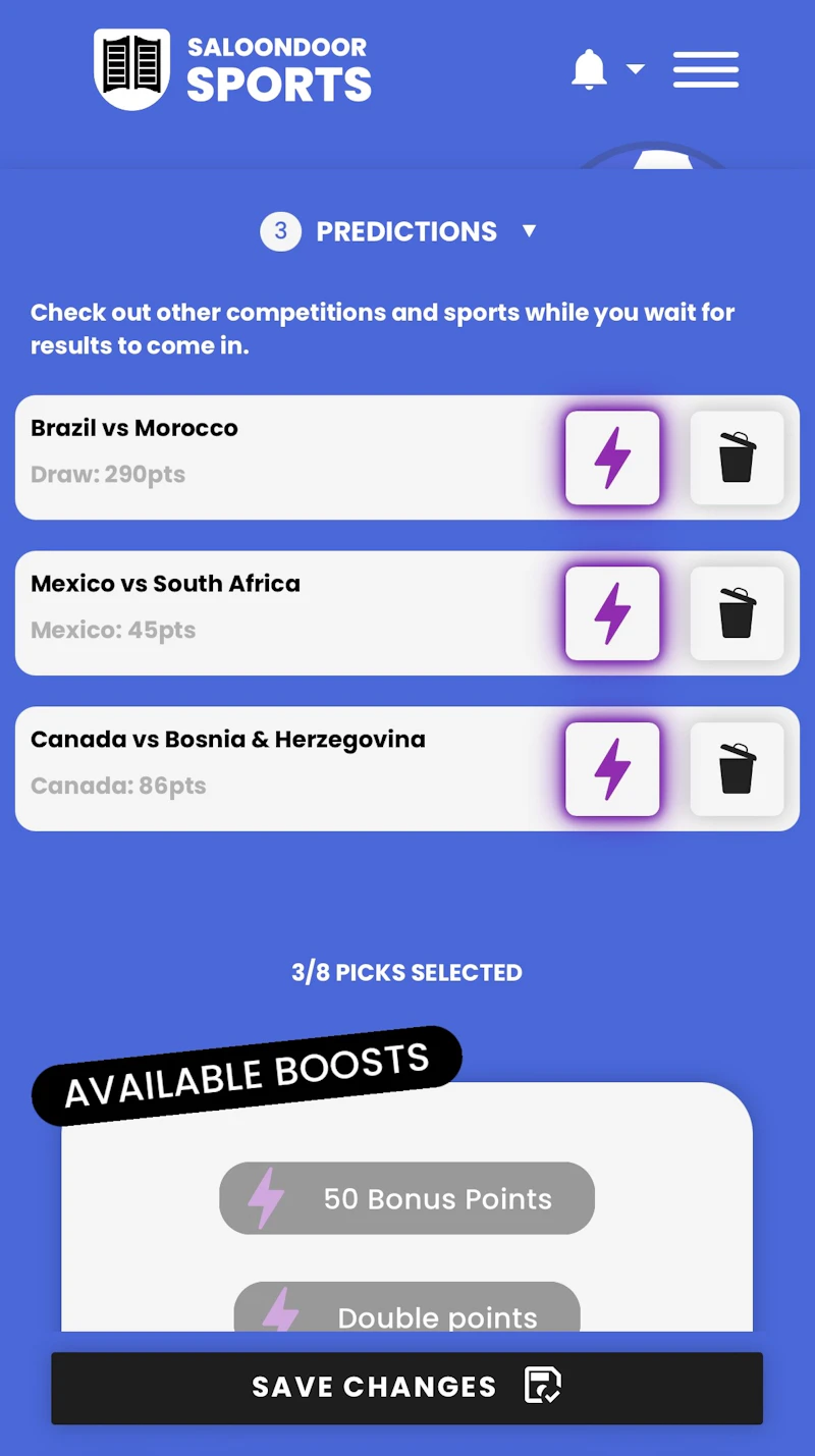 Saloondoor Sports screenshot 2