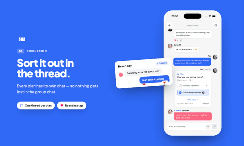 Sha: Make Plans with Friends screenshot 8