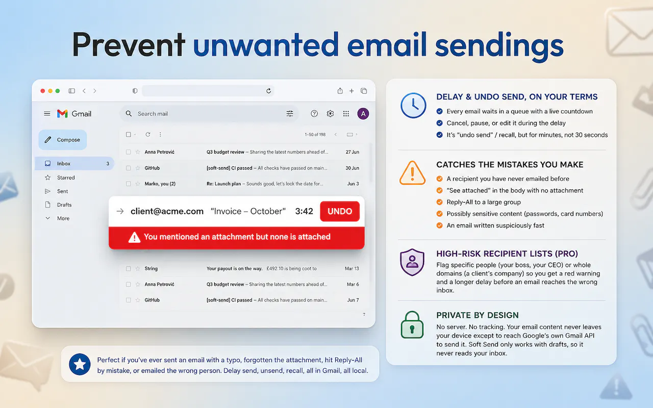 Soft Send: Delay & Undo Send for Gmail gallery image