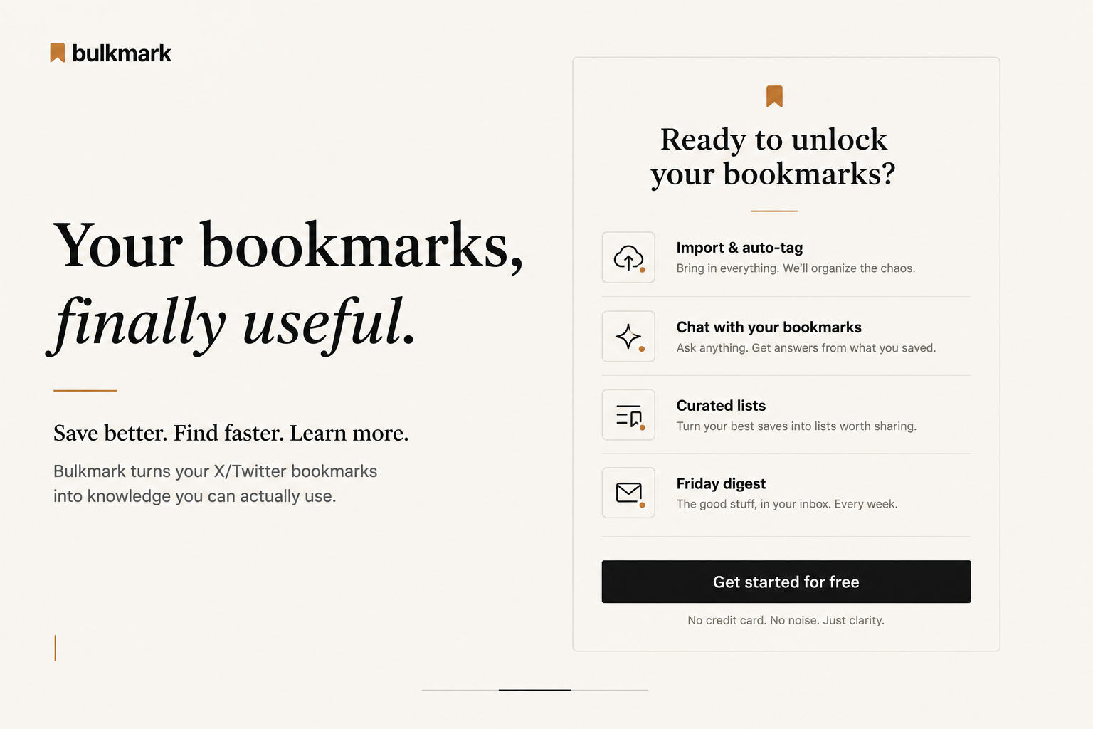 Bulkmark - X Bookmarks into knowledge. gallery image