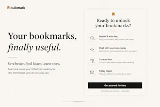 Bulkmark - X Bookmarks into knowledge. gallery image