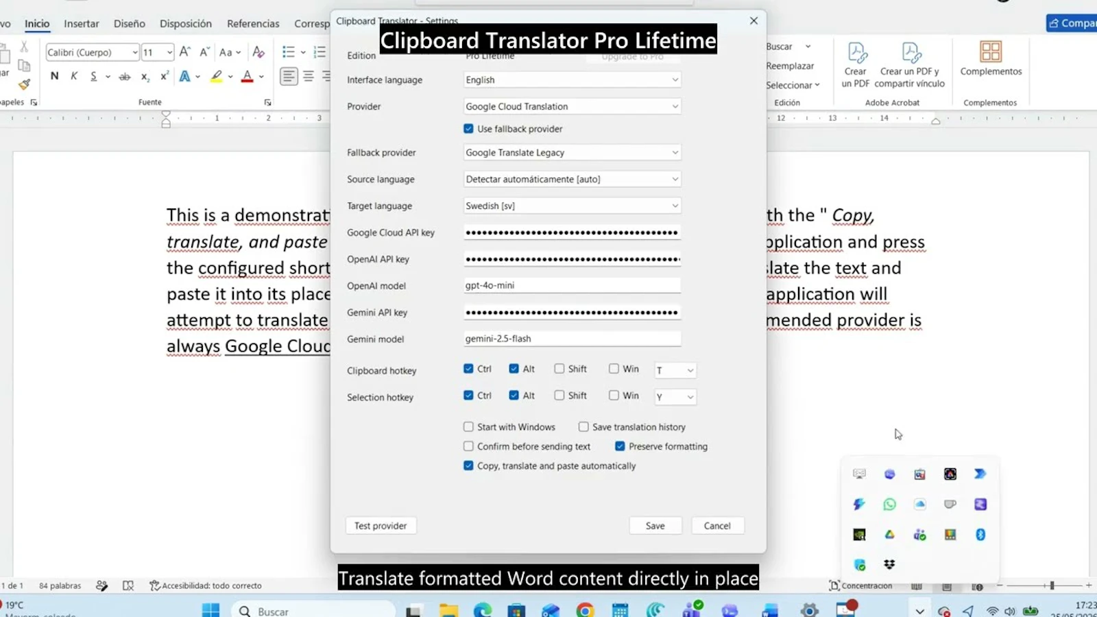 Clipboard Translator screenshot 1 (video preview)