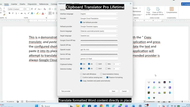 Clipboard Translator screenshot 1 (video preview)