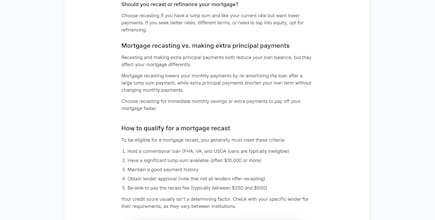 Mortgage Recast Calculator gallery image