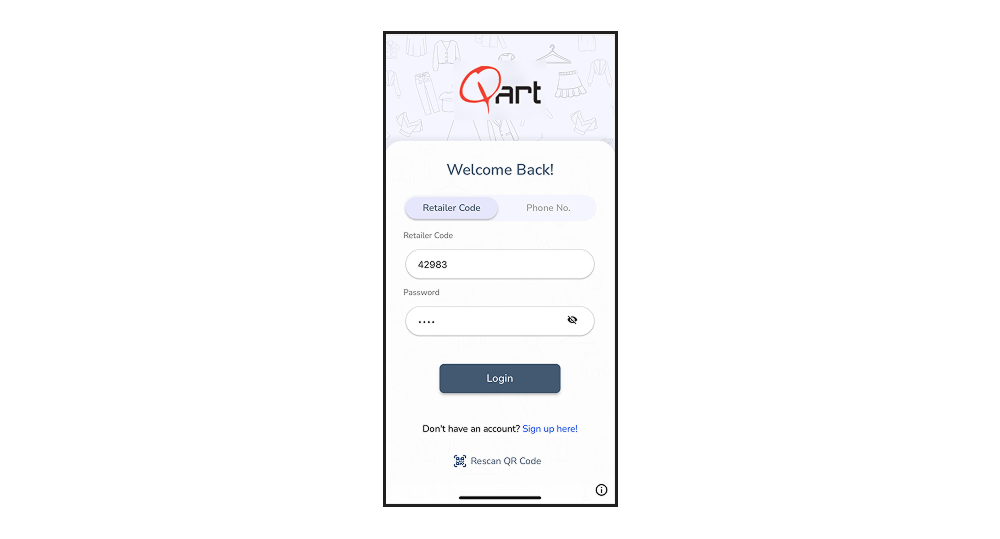 Qserve - Qart -app voor het bestellen van boeken bij mode -beurzen. media 1