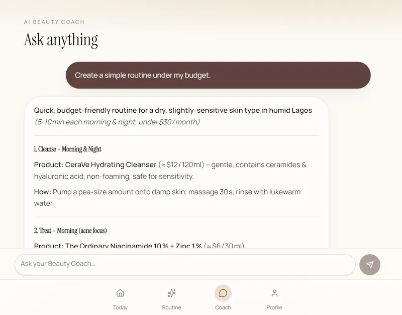 BeautyOS launch screenshot 1