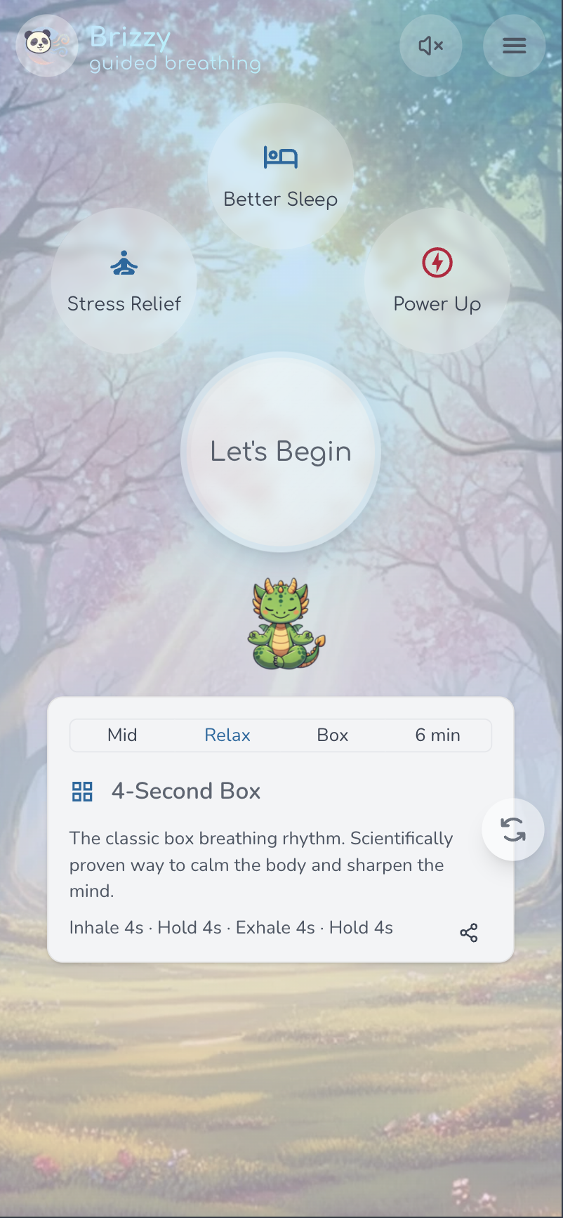 Brizzy - ademhalingsapp - De progressieve web -app maakt mindful ademhaling eenvoudig. media 3