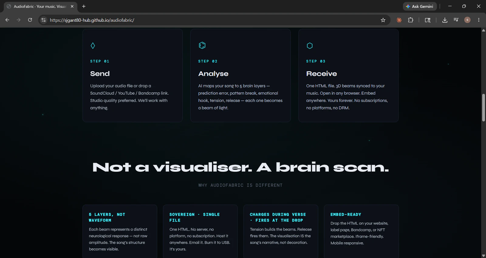 AudioFabric Your music Visualised. In 3D screenshot 5