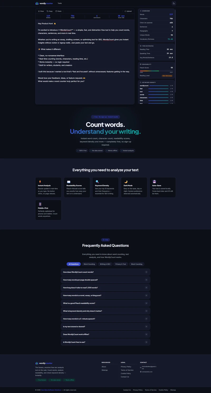 Free Word & Character Counter Online screenshot 3