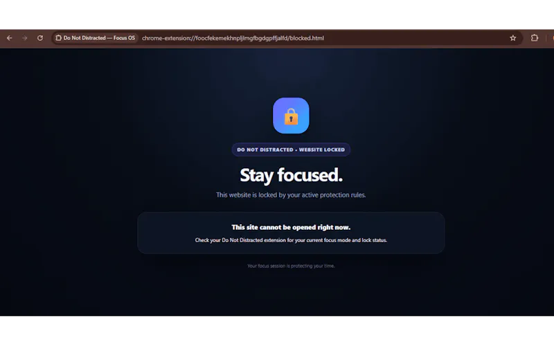 Do Not Distracted — Focus OS screenshot 1