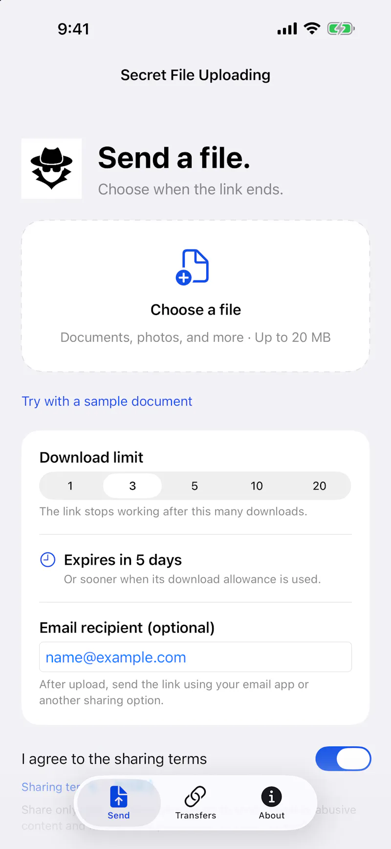 Secret File Uploading screenshot 1
