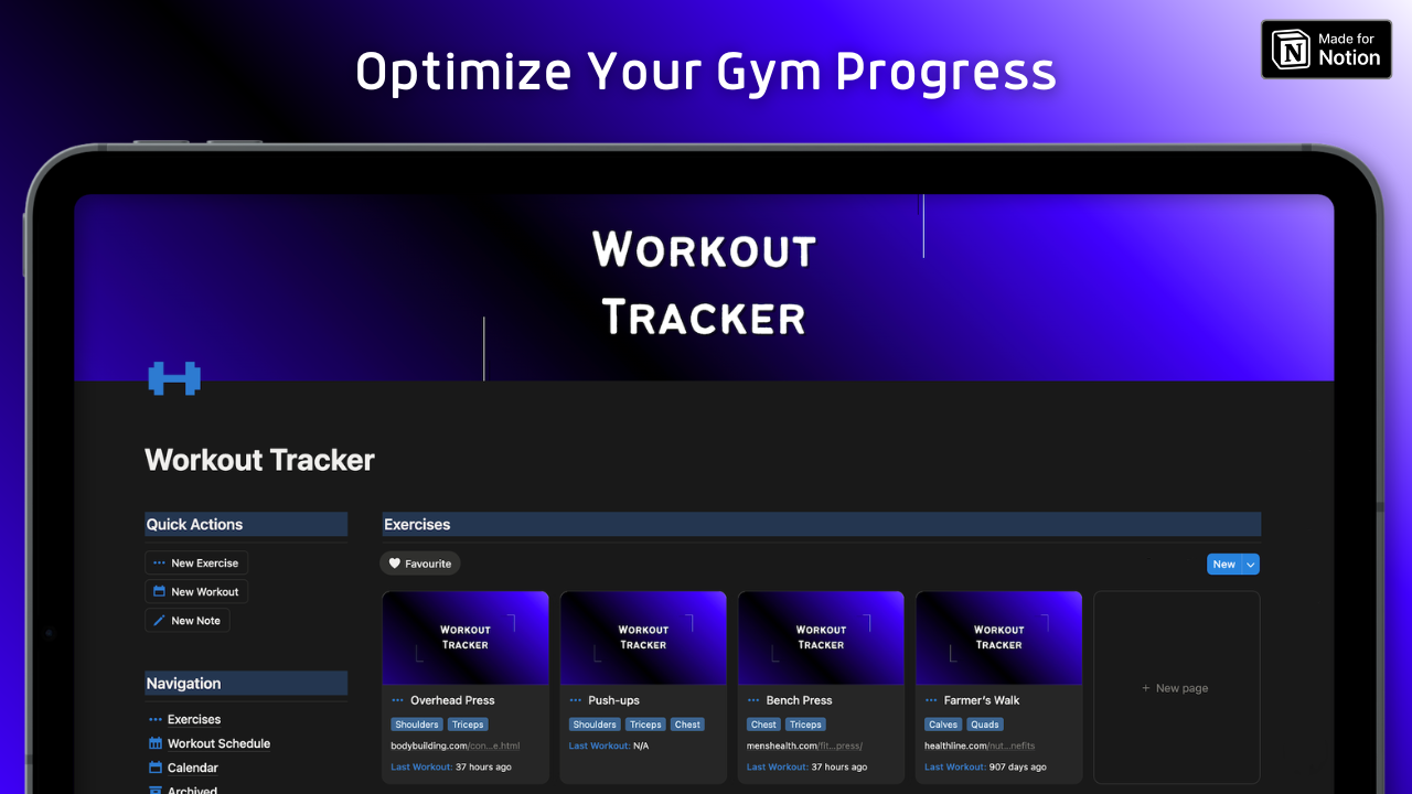 Workout Tracker - Screenshot 2 showing product features and functionality