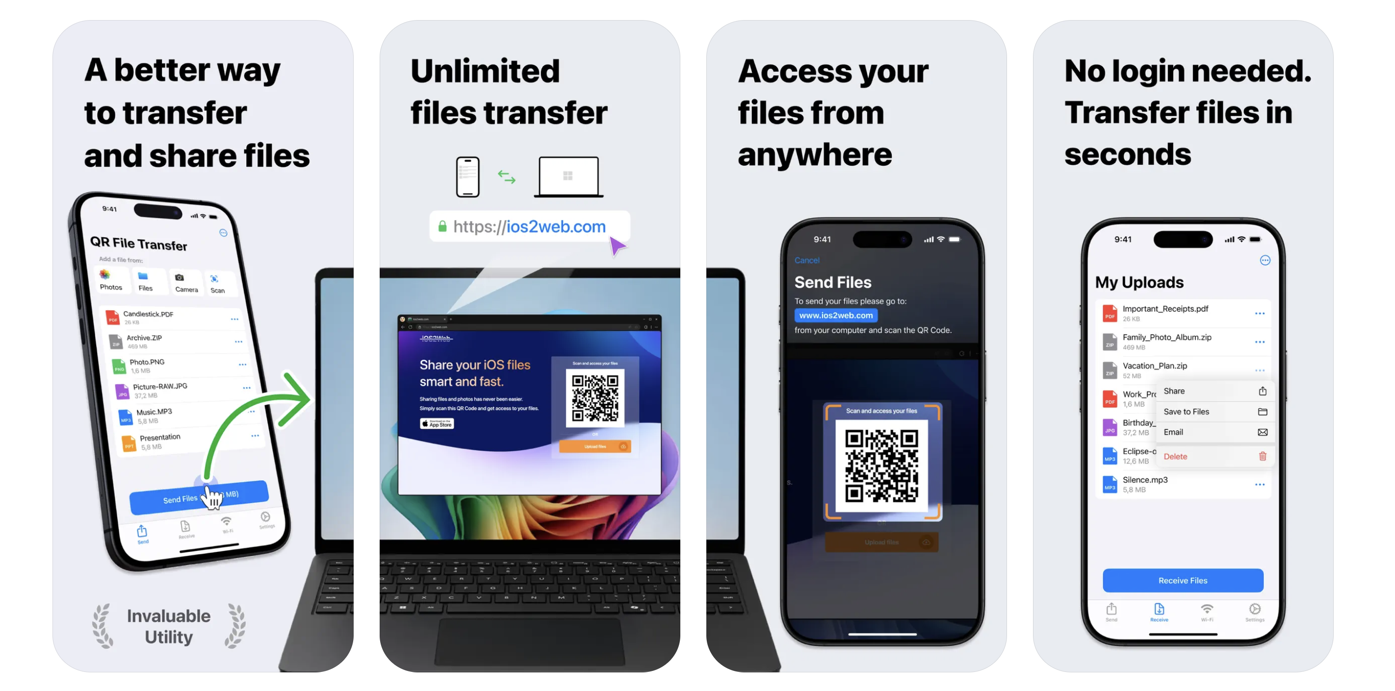 QR Dosya Aktarımı - Dosyaları iPhone'dan herhangi bir bilgisayara aktarın medya 1