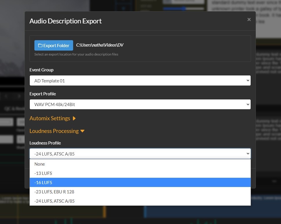 Plugin de description audio media 3