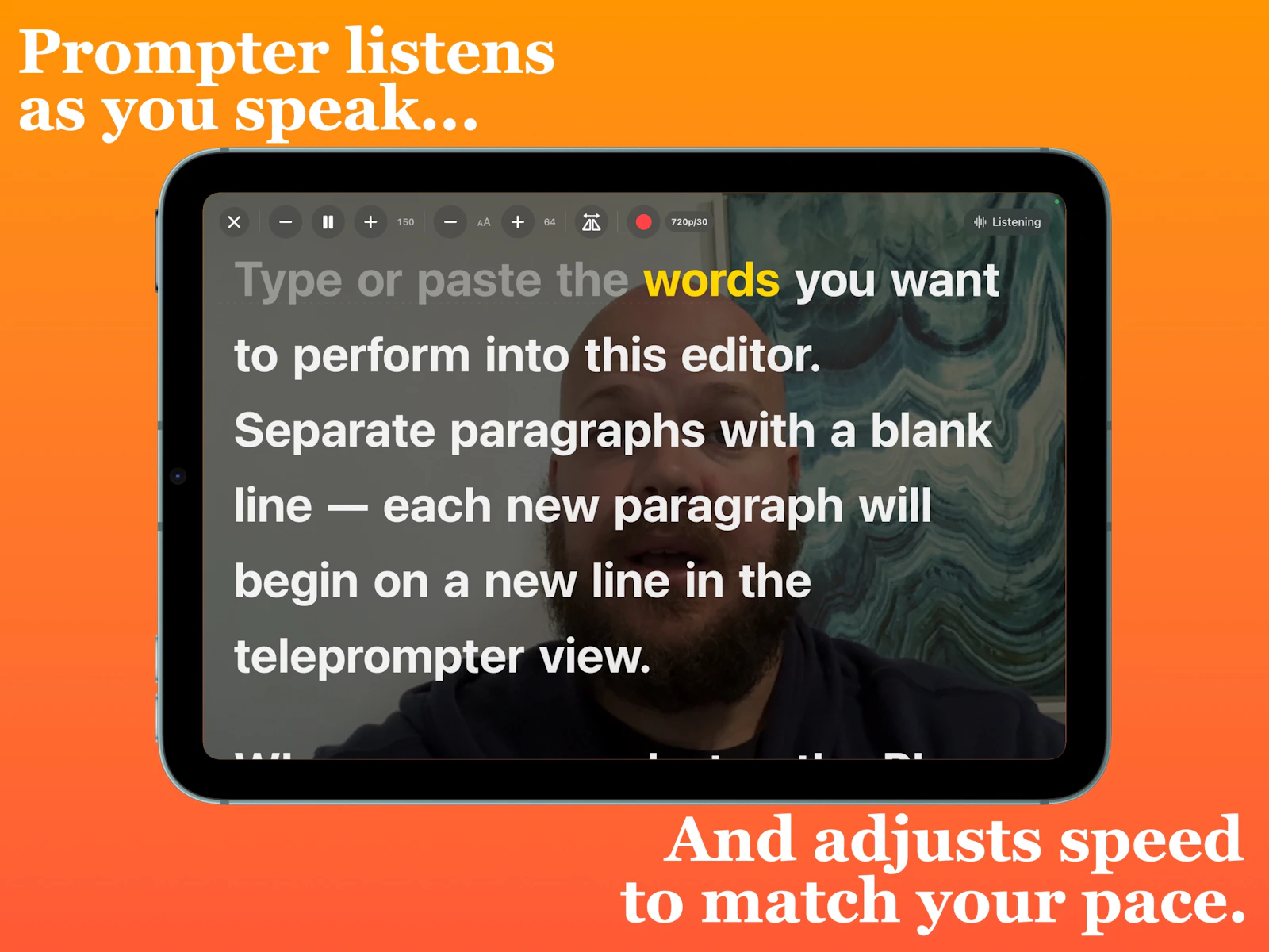 Prompter - The Smart Teleprompter screenshot 2