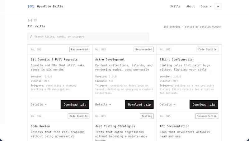 OpenCode Skills screenshot 2