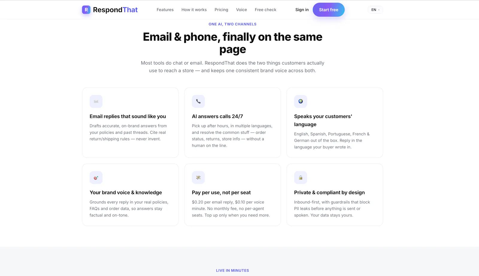 RespondThat screenshot 2