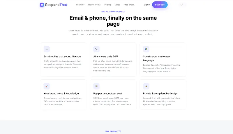 RespondThat screenshot 2
