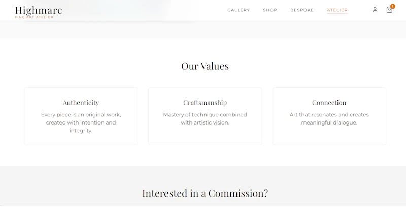 Highmarc Fine Art Atelier screenshot 2